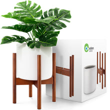 Load image into Gallery viewer, EdenHomes Mid Century Modern 10 Inch Flower Plant Stand with Pot Set