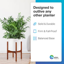 Load image into Gallery viewer, EdenHomes Mid Century Modern 10 Inch Flower Plant Stand with Pot Set