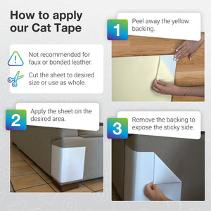 EdenProducts Anti Scratch Cat Deterrent Tape - Pack of 10 Sheets