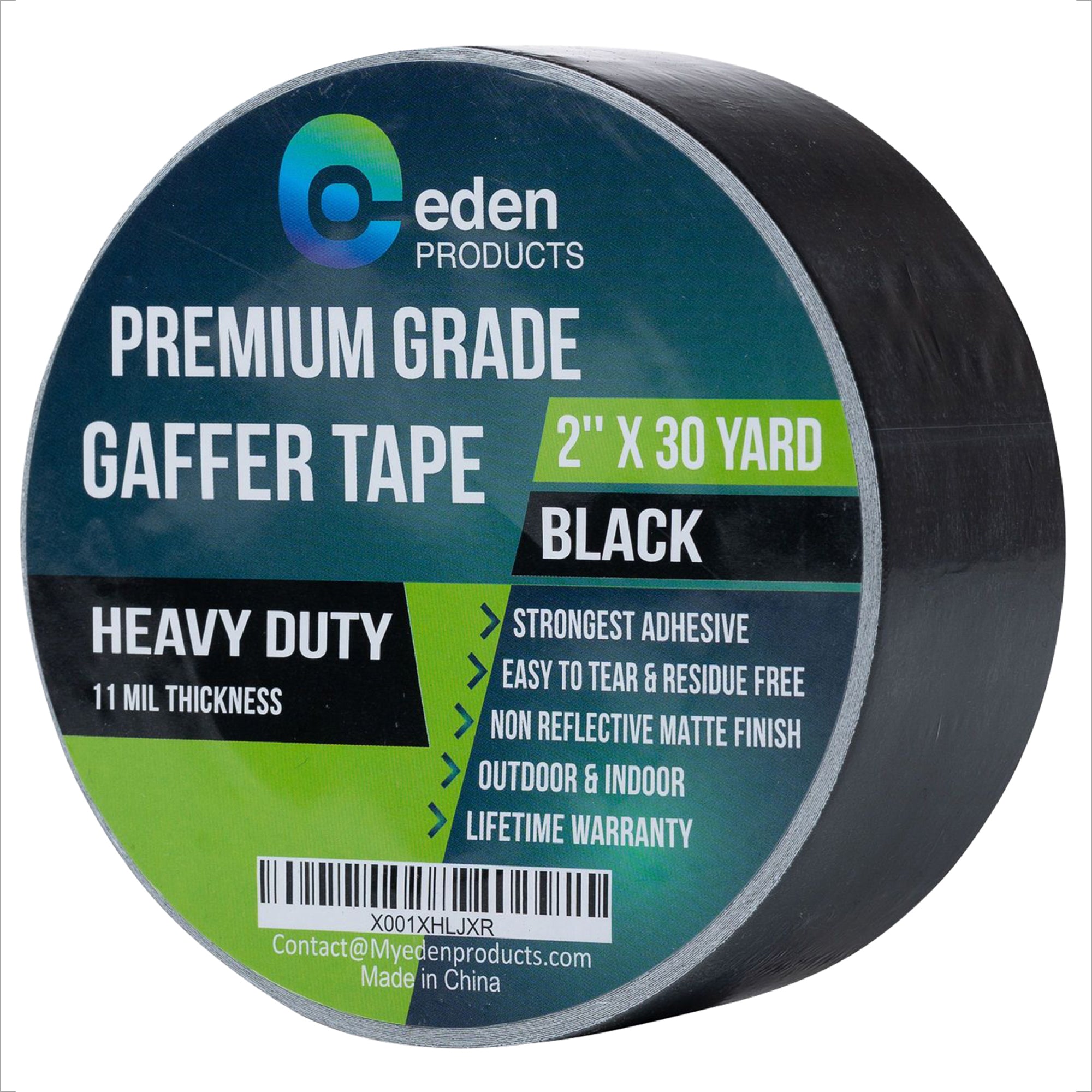 Premium Grade Gaffers Tape, 2 Inch X 30 Yards, Black Heavy Duty