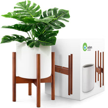 Load image into Gallery viewer, EdenHomes Mid Century Modern 10 Inch Flower Plant Stand with Pot Set
